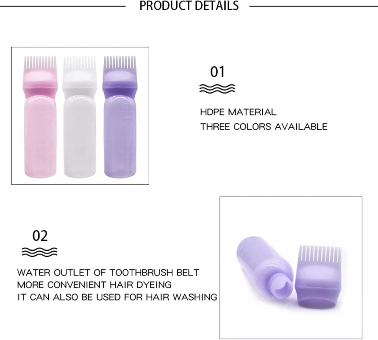 3pcs Hair Dye Bottle