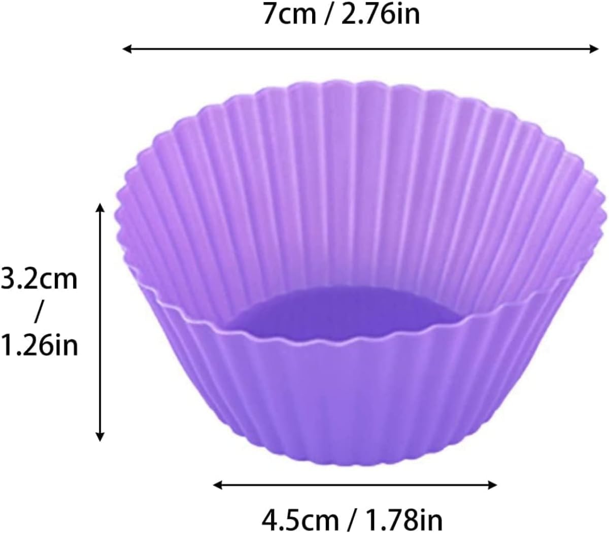 12Pcs Silicone Cupcake Liners