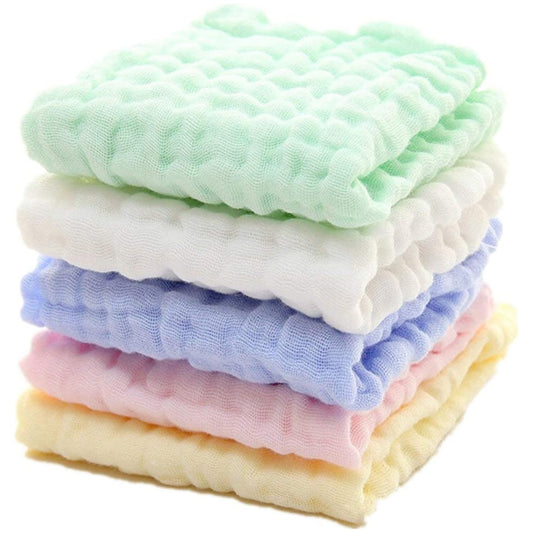 5pcs Muslin Baby Washcloths & Towels