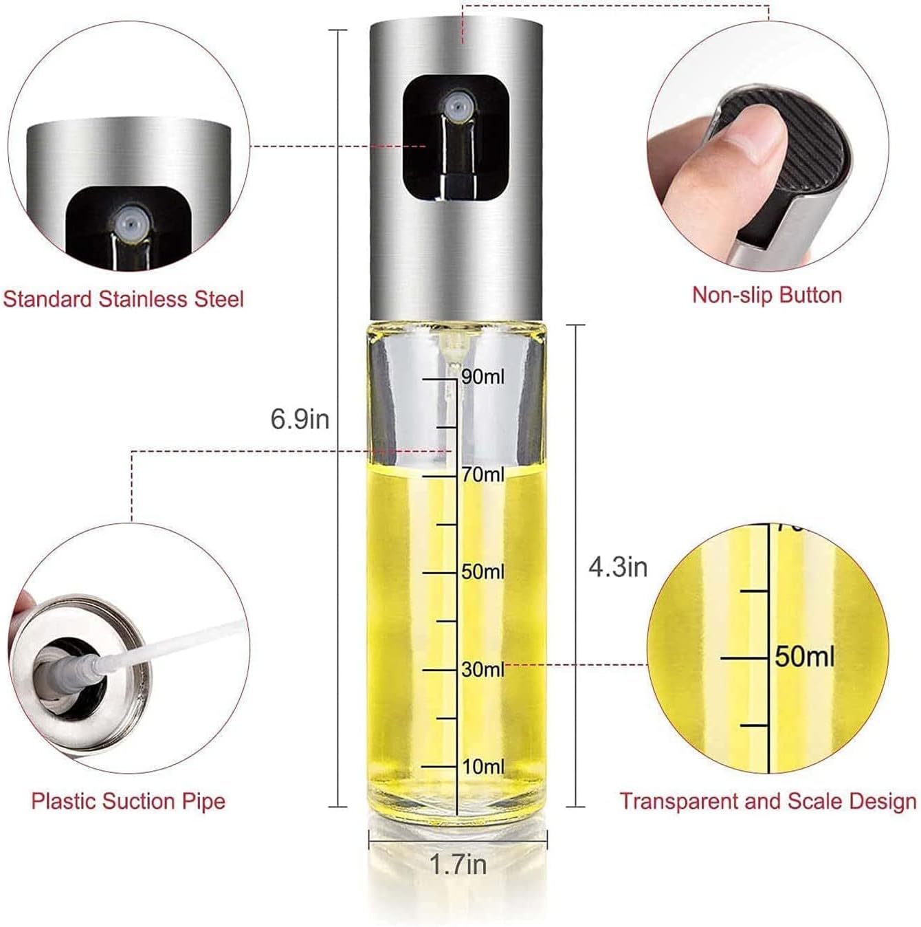 Oil Spray Bottle Set