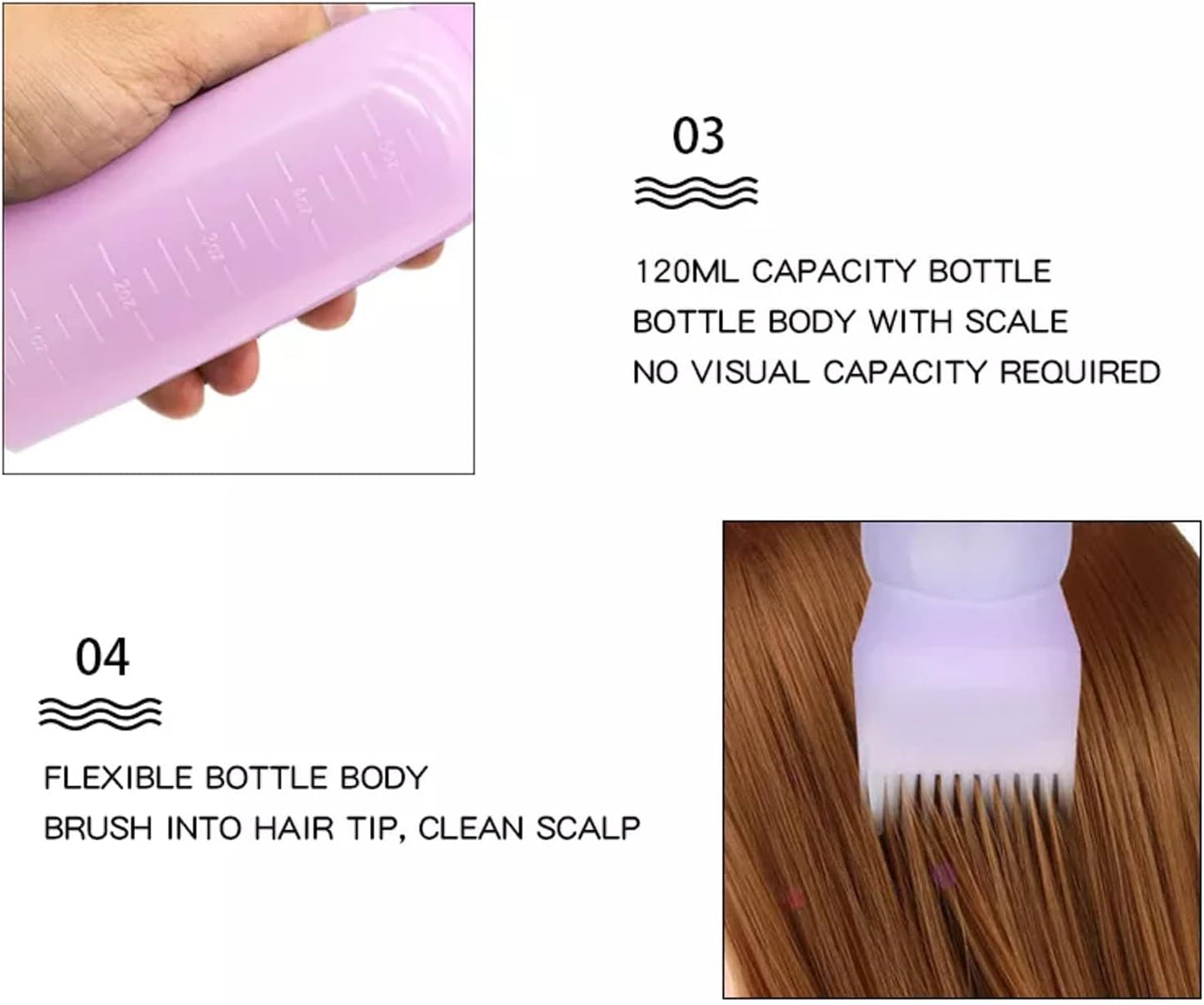 3pcs Hair Dye Bottle