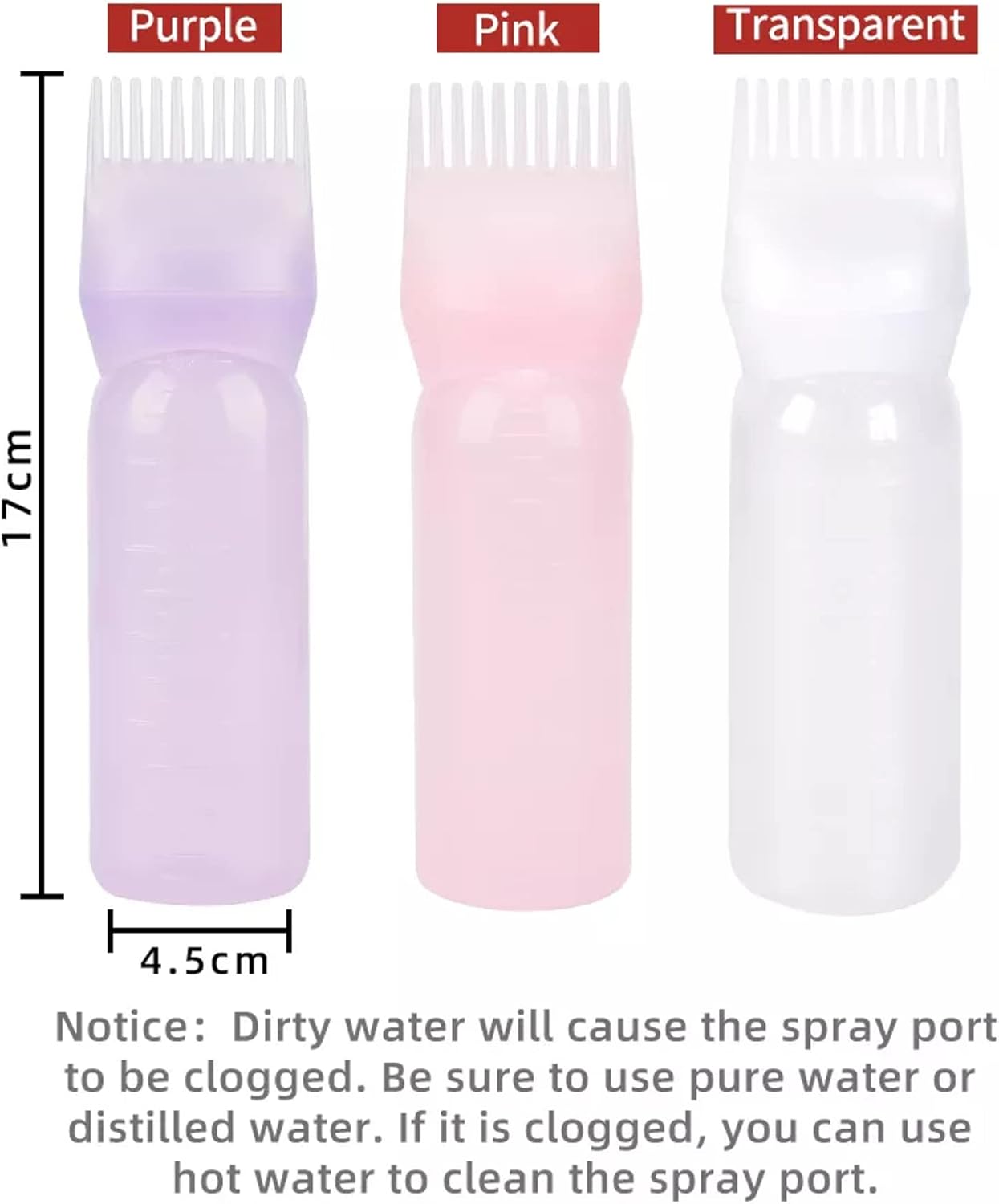 3pcs Hair Dye Bottle