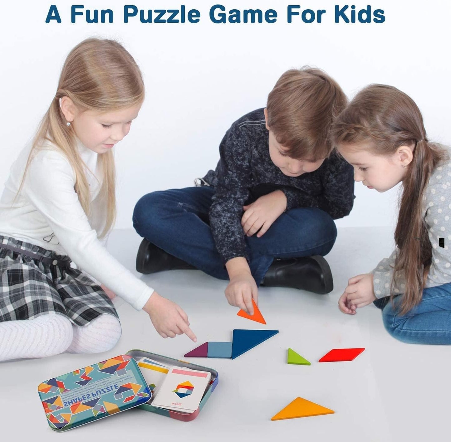 Wooden Tangram Pattern Puzzles Set