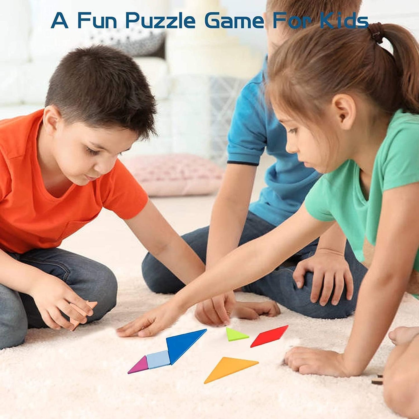 Wooden Tangram Pattern Puzzles Set
