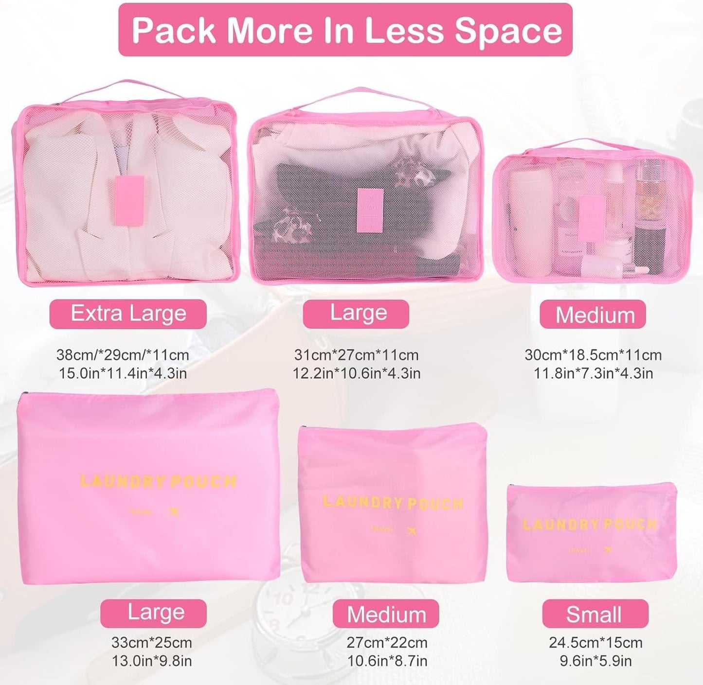 6Pcs Set Travel Luggage Organizer
