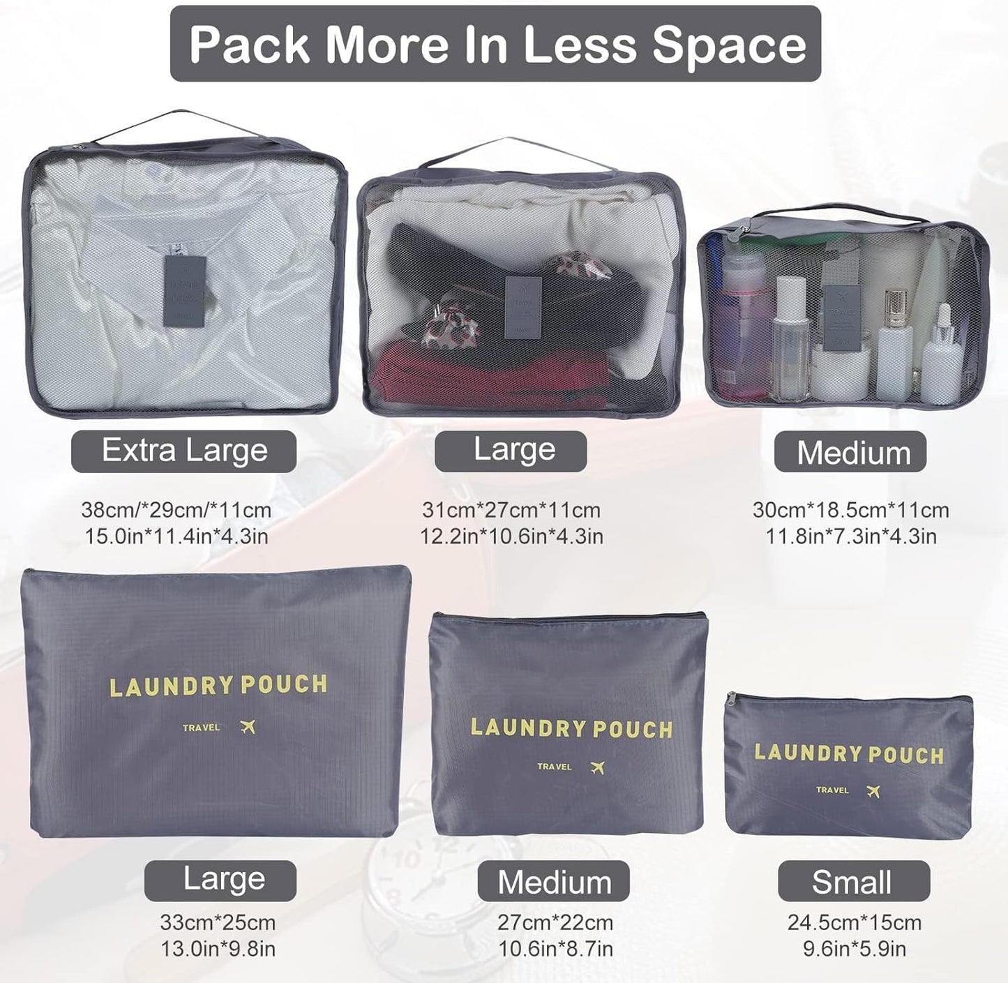 6Pcs Set Travel Luggage Organizer