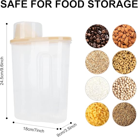 4PCs Food Storage Containers with Measuring Cup
