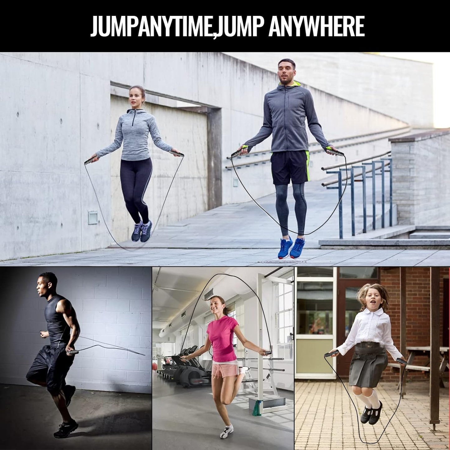 Adjustable Fitness Exercise Jump Rope