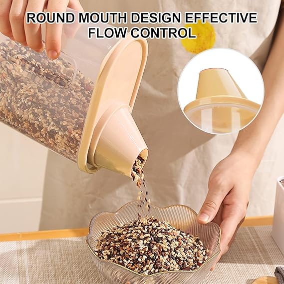4PCs Food Storage Containers with Measuring Cup