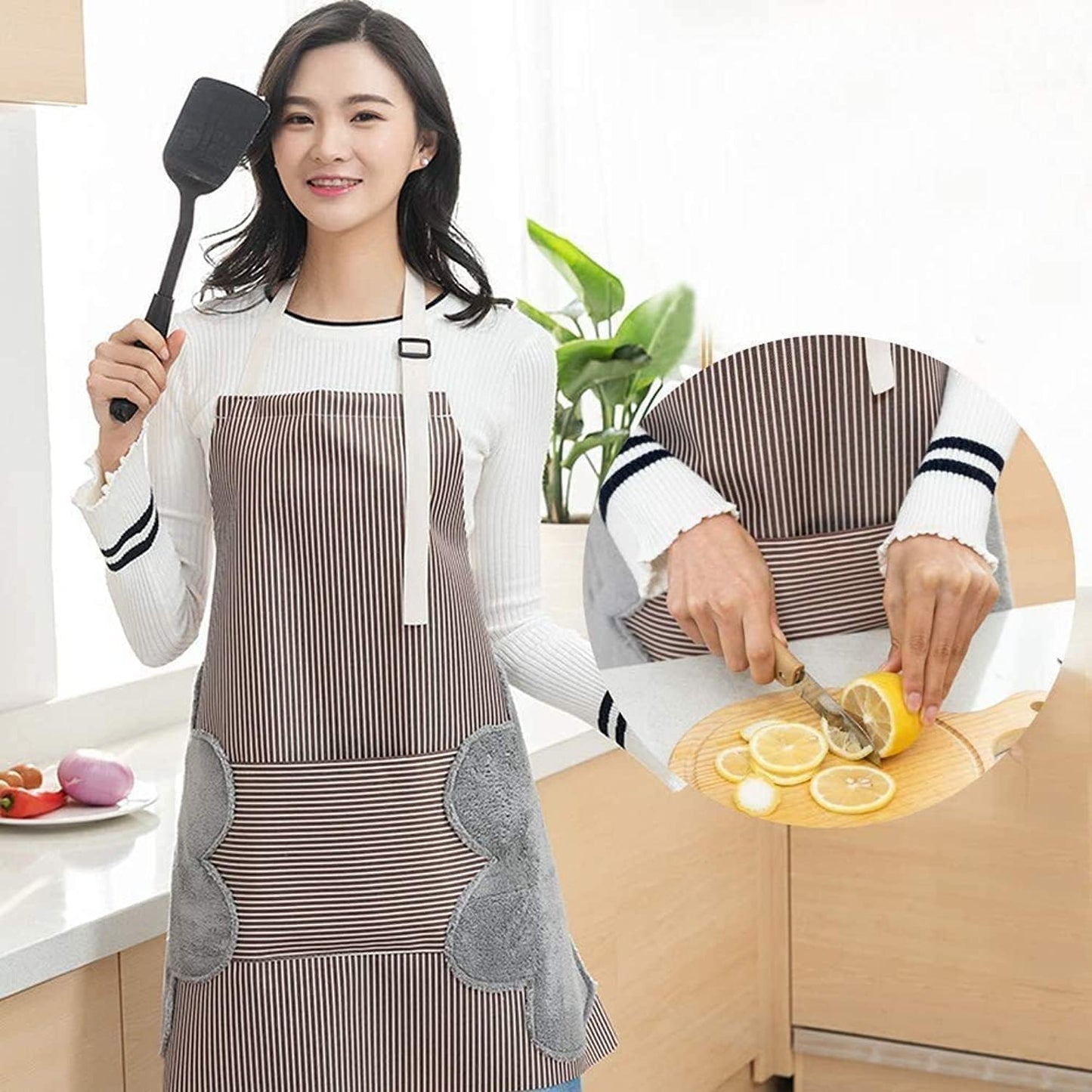 Bib Apron with 2 Pockets