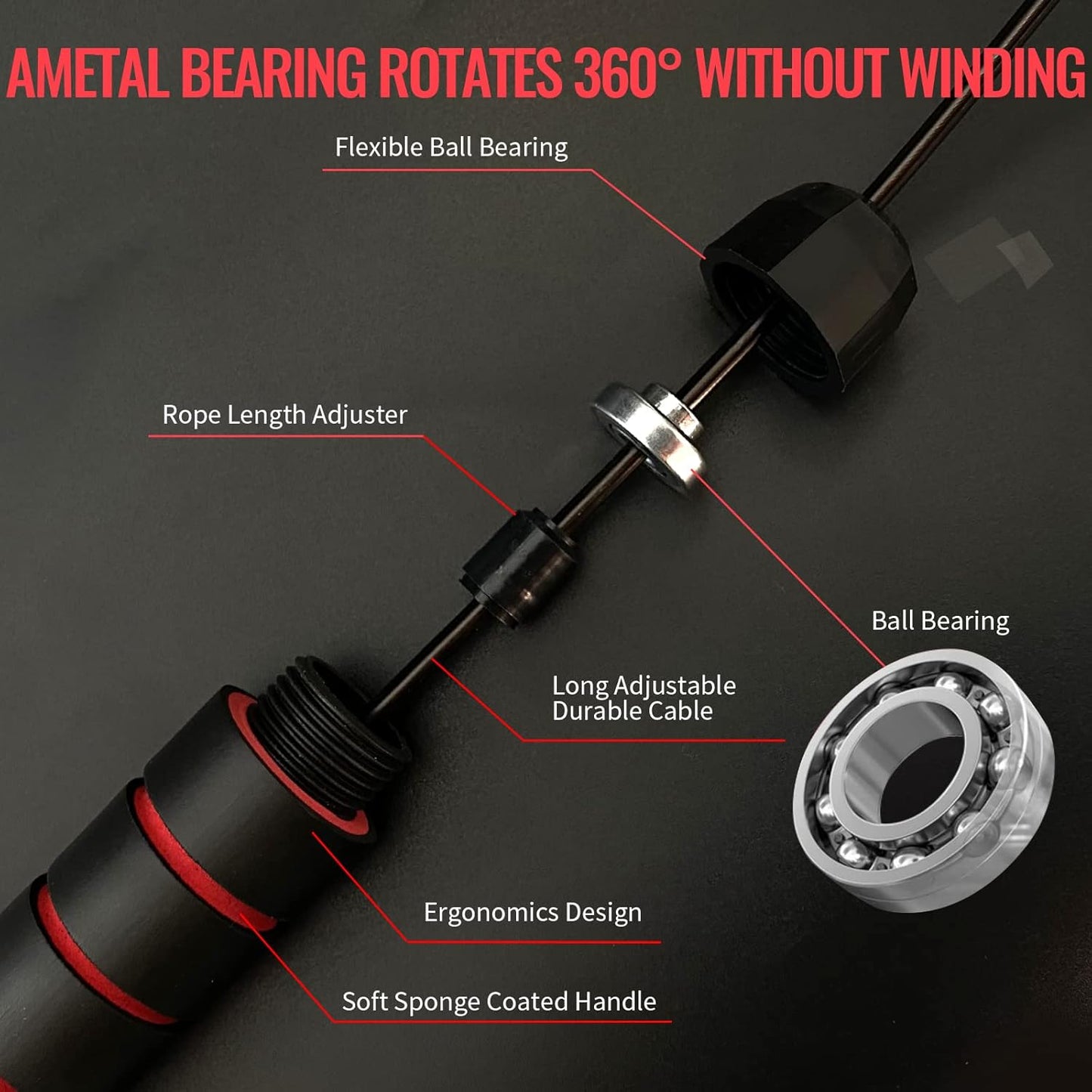 Adjustable Fitness Exercise Jump Rope