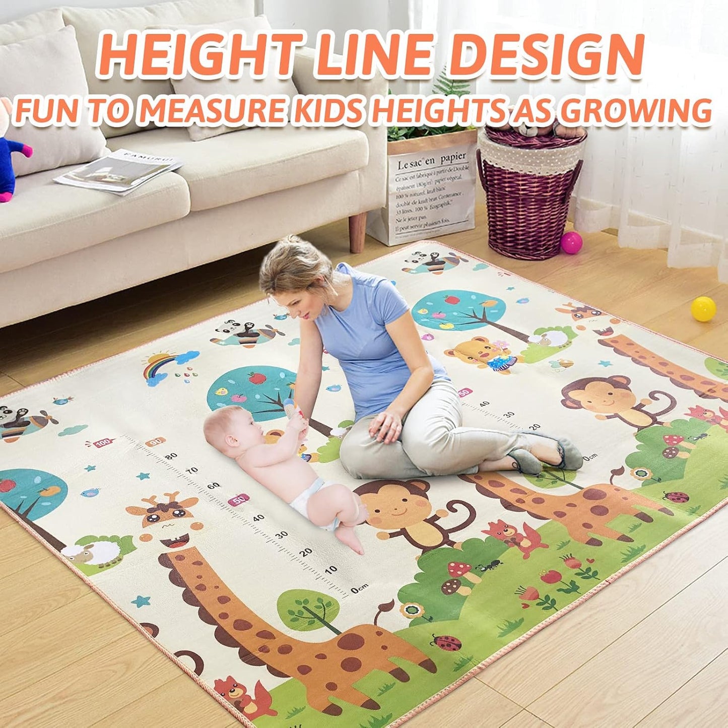 Children Play Mat Baby Crawling Mat Double-Sided