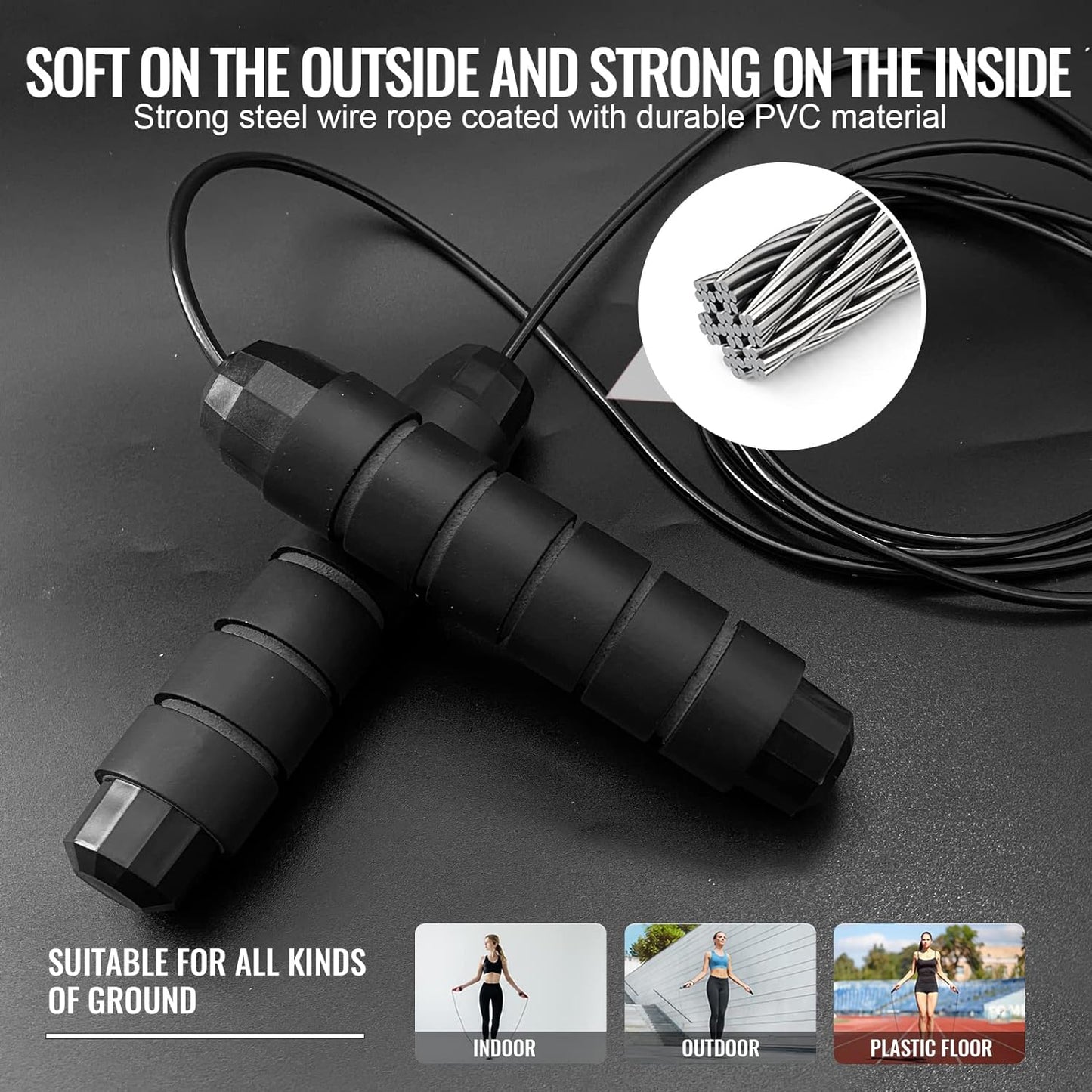 Adjustable Fitness Exercise Jump Rope