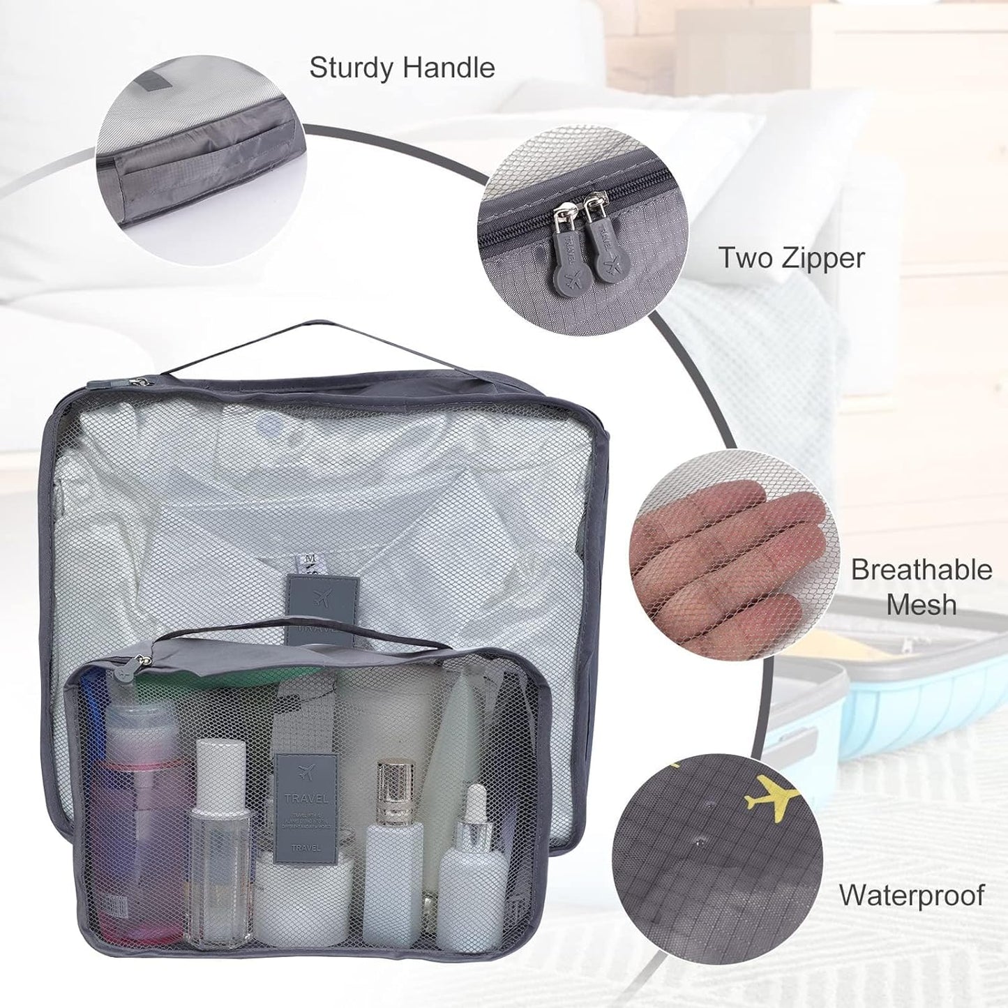 6Pcs Set Travel Luggage Organizer