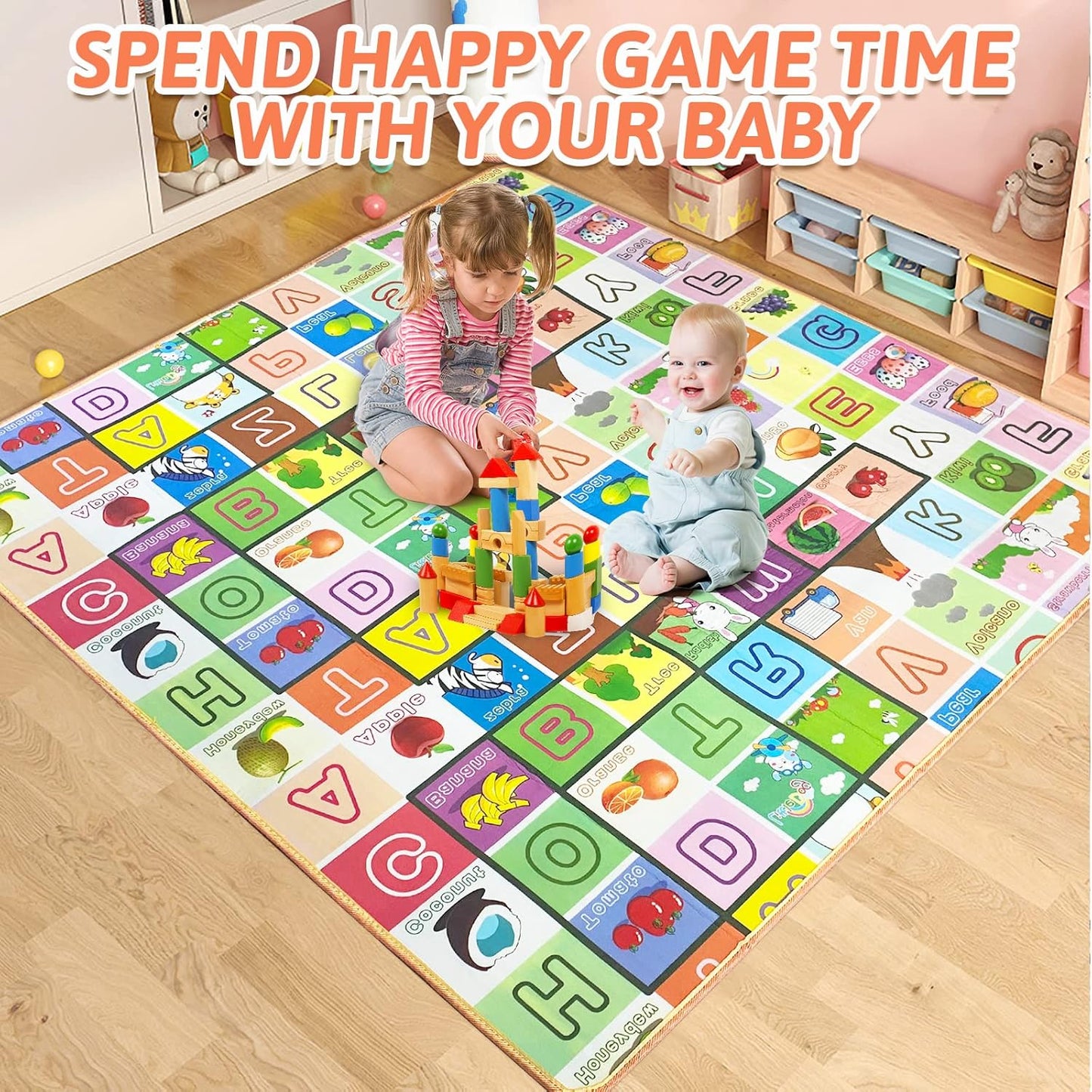 Children Play Mat Baby Crawling Mat Double-Sided