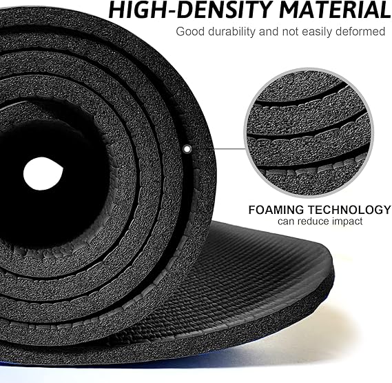Yoga Mat with Strap Included 10mm Thick