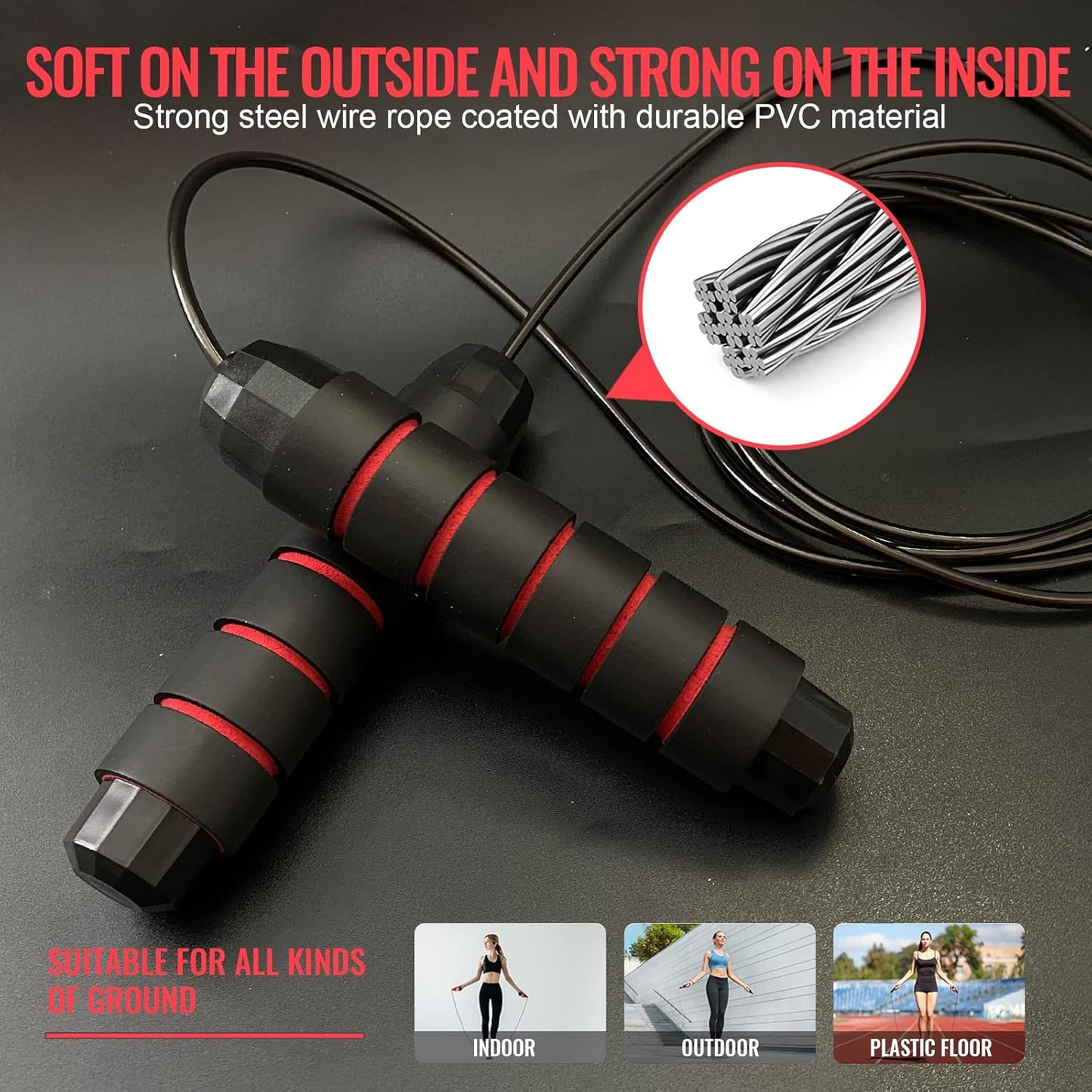 Adjustable Fitness Exercise Jump Rope