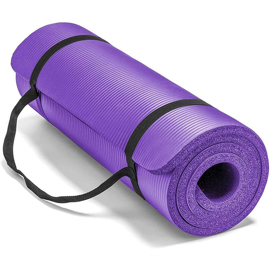Yoga Mat with Strap Included 10mm Thick