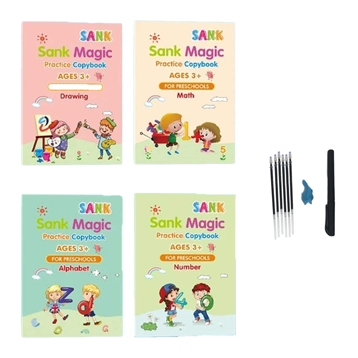 4PCs Sank Magic Practice Copybooks For Kids