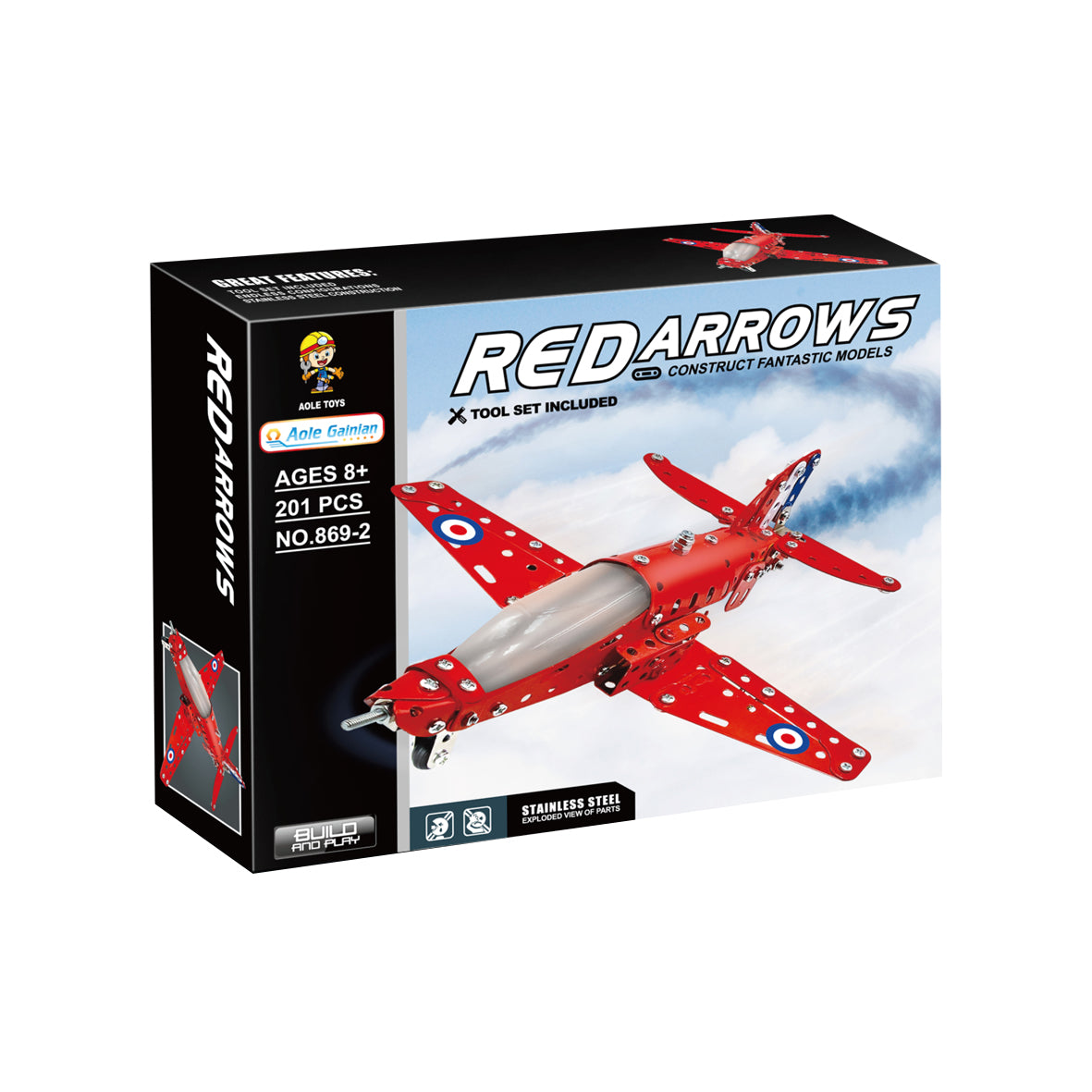 Red Arrows Plane Metal Construction