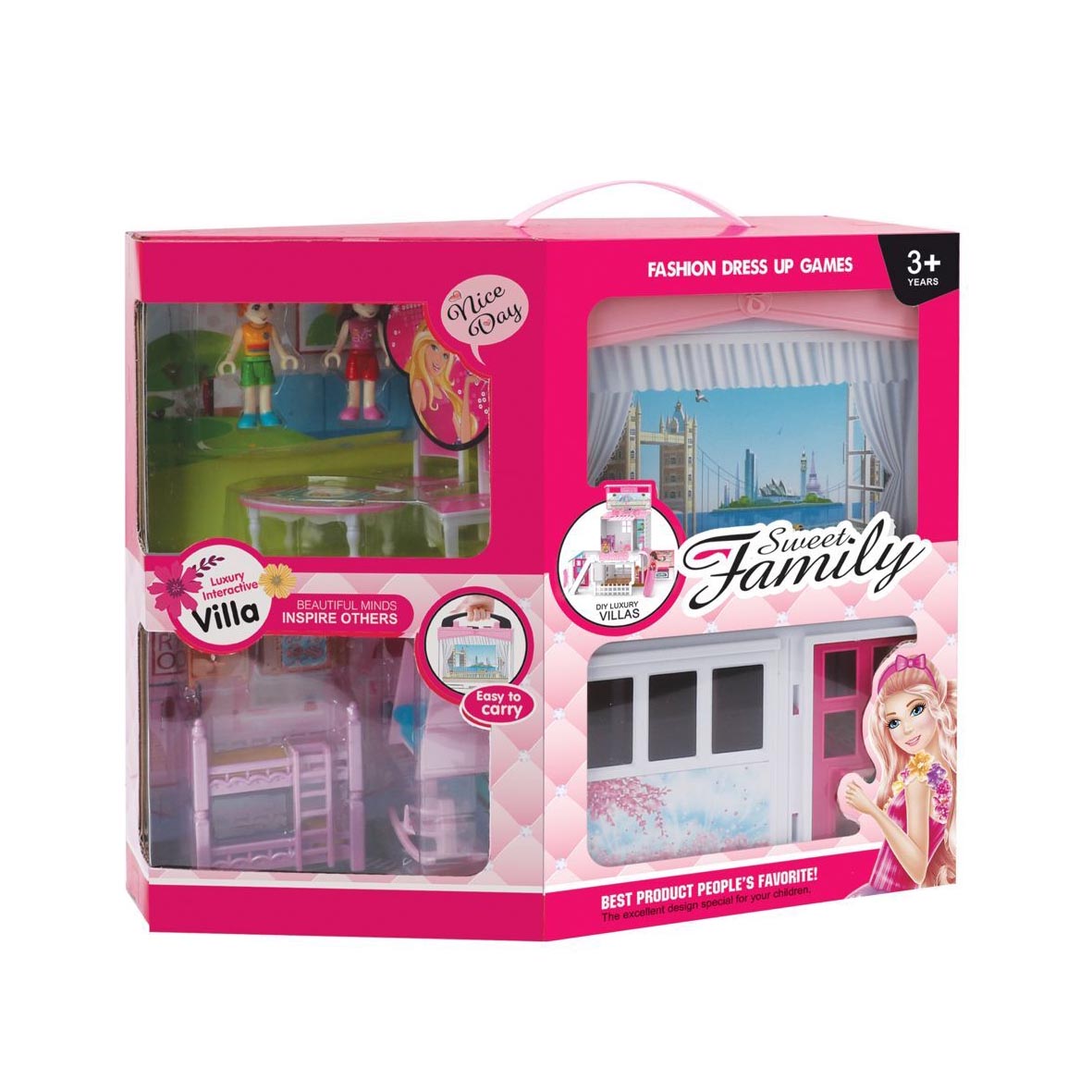 DIY Doll Villa & Furniture Dollhouse Set