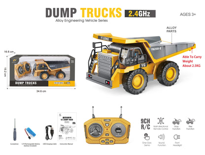 Yellow Dump RC Truck