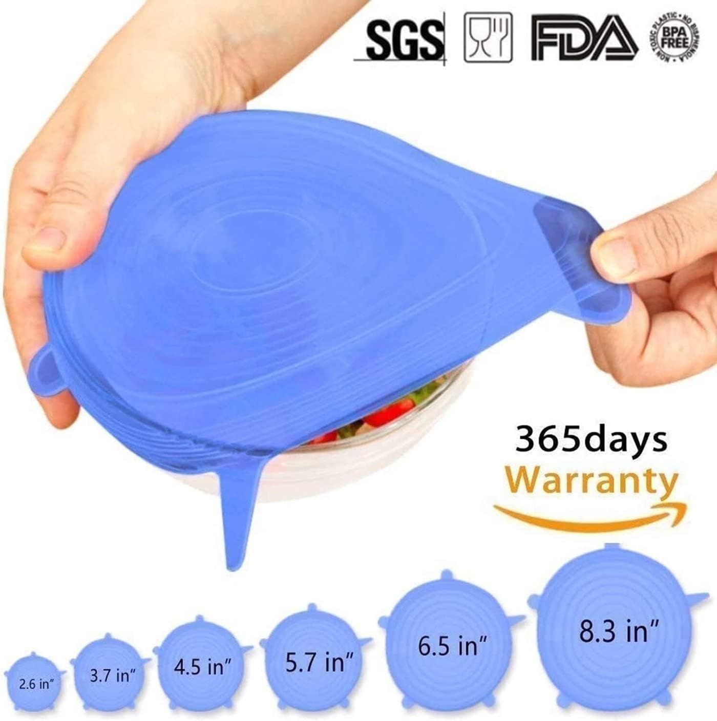 6PCs Silicone Stretch Lids