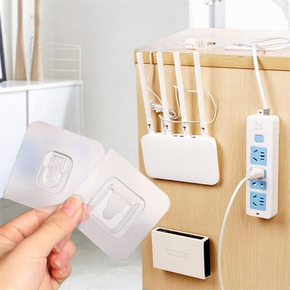 Double-Sided Adhesive Wall Hooks 10 Pairs