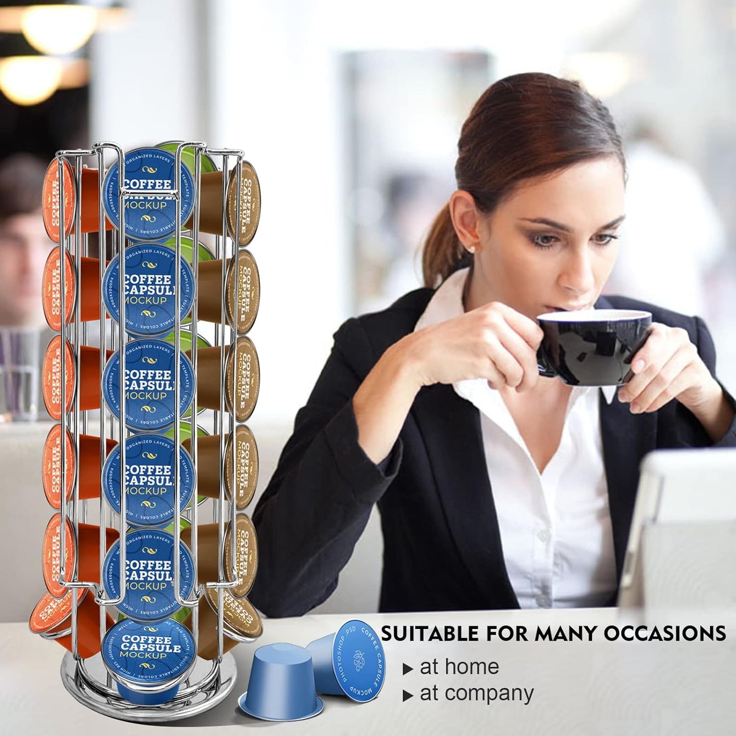 18 Capsules Coffee Pods Stand Rack