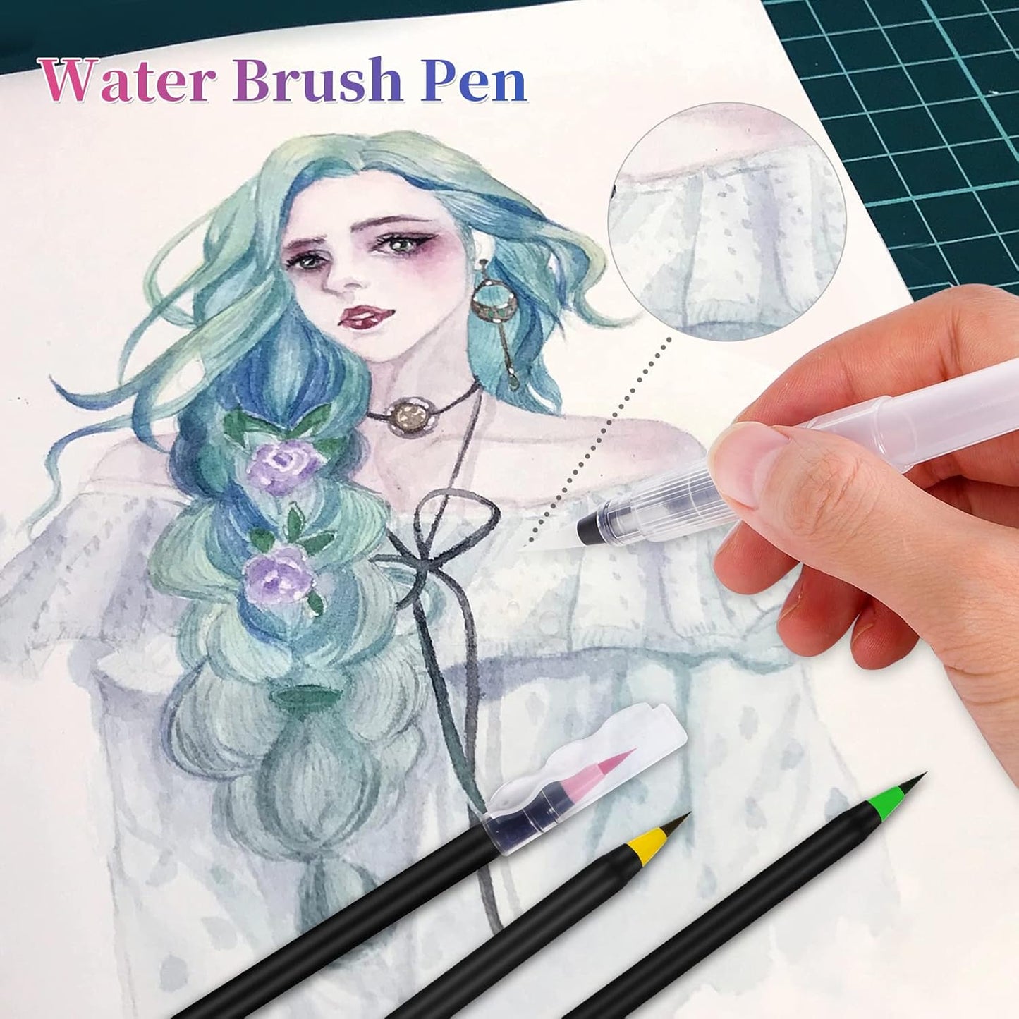 20PCs Water Color Brush Pens Set