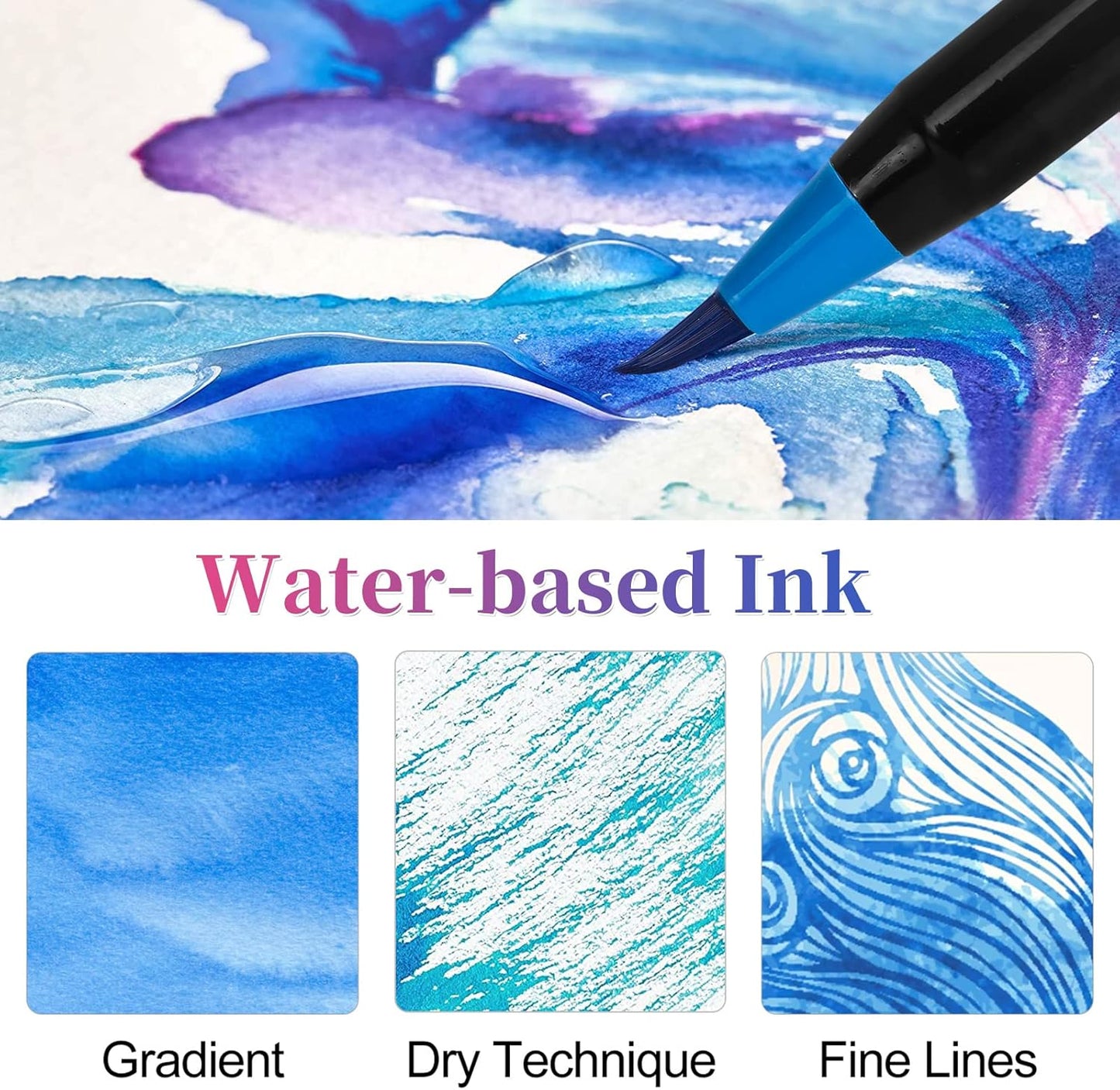 20PCs Water Color Brush Pens Set