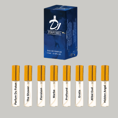 DJ Perfumes 3ml EDP Sample Pack - 8 Fragrances