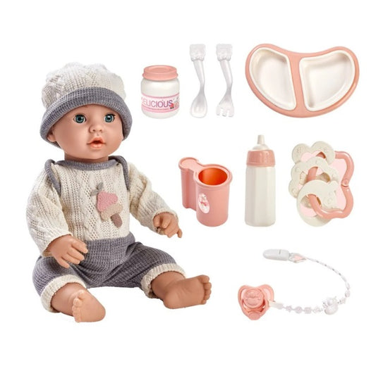 Baby Boy Grey Hat Doll