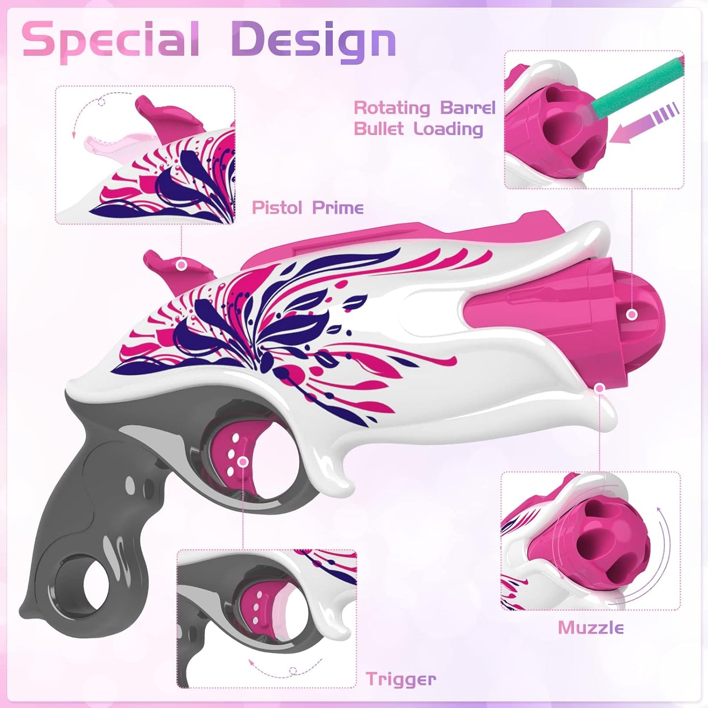 Blaze Storm Pink Toy Gun