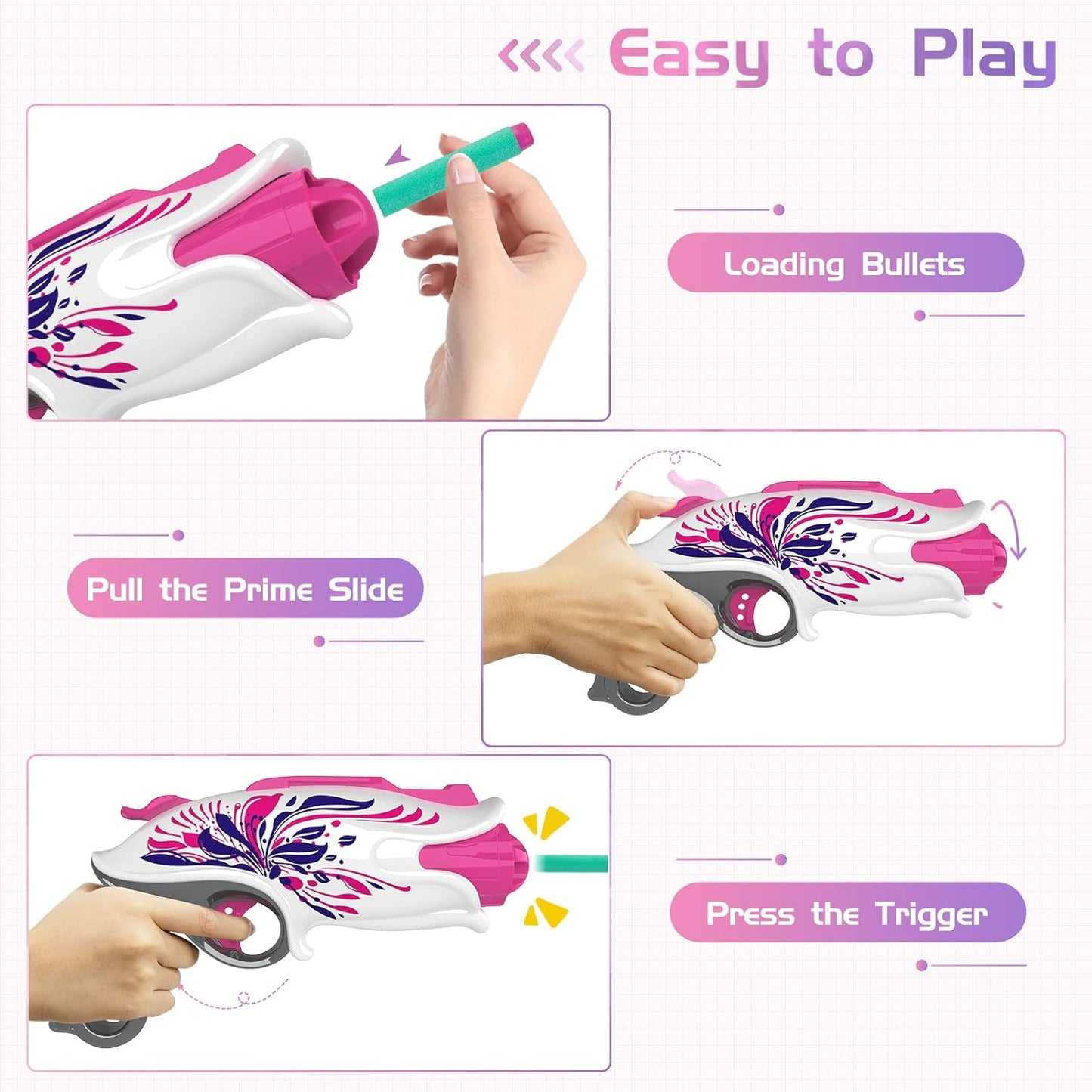 Blaze Storm Pink Toy Gun