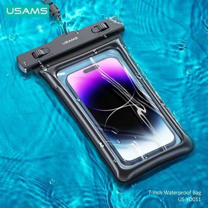 Universal Waterproof Phone Case Pouch Dry Bag 7''