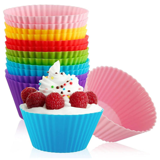 12Pcs Silicone Cupcake Liners