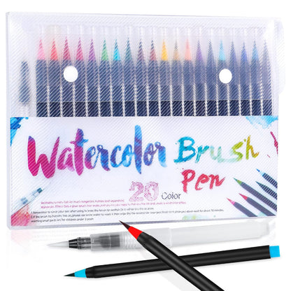 20PCs Water Color Brush Pens Set